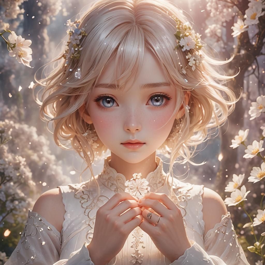 Celestial Garden: Anime-Inspired 3D Art