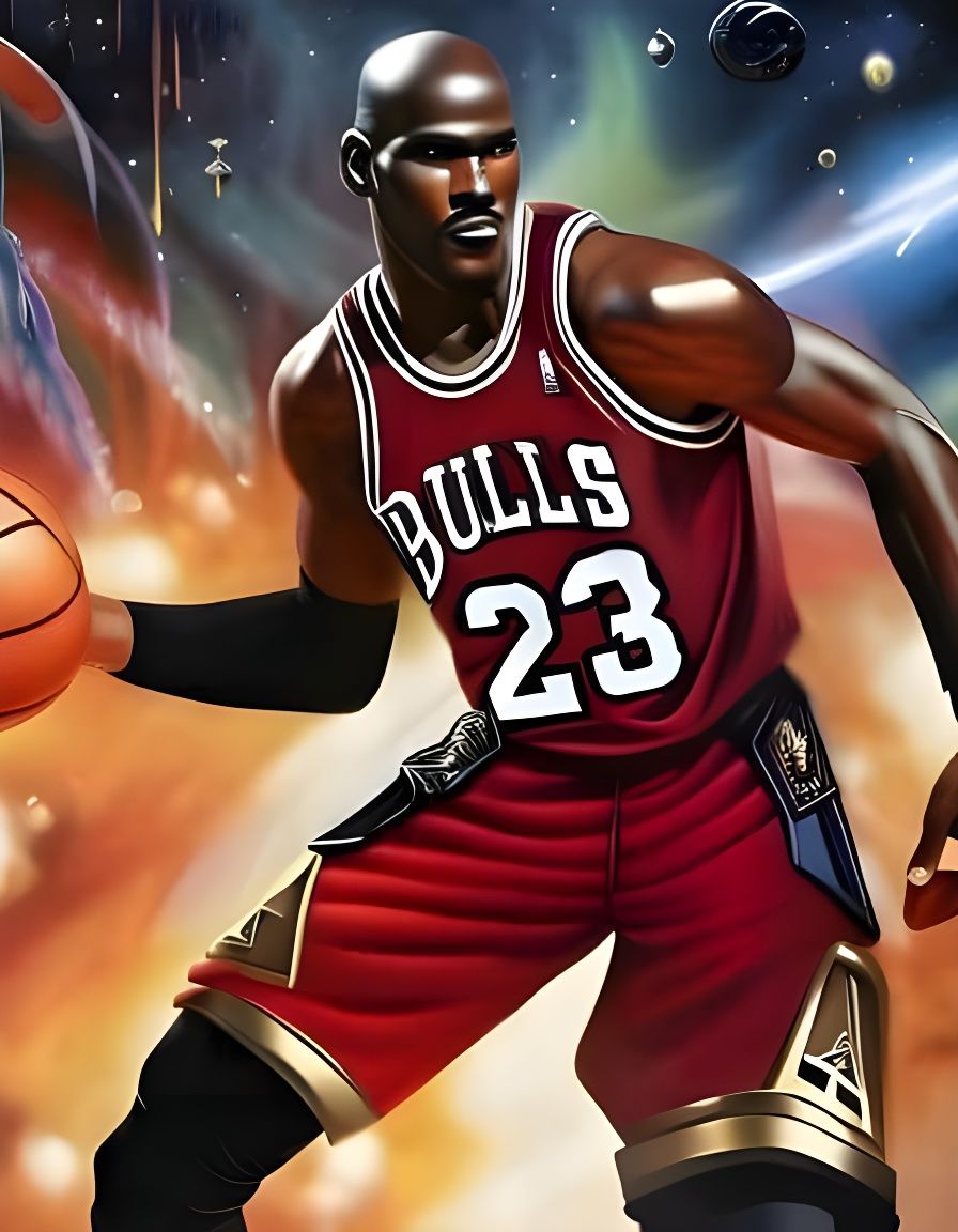 Portrait of michael jordan as Space Pirate Captain Harlock from disney movie "Pirates of the space".  Intricate _details...