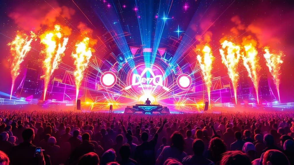 Euphoric Night at DefQon One in Vibrant Neon