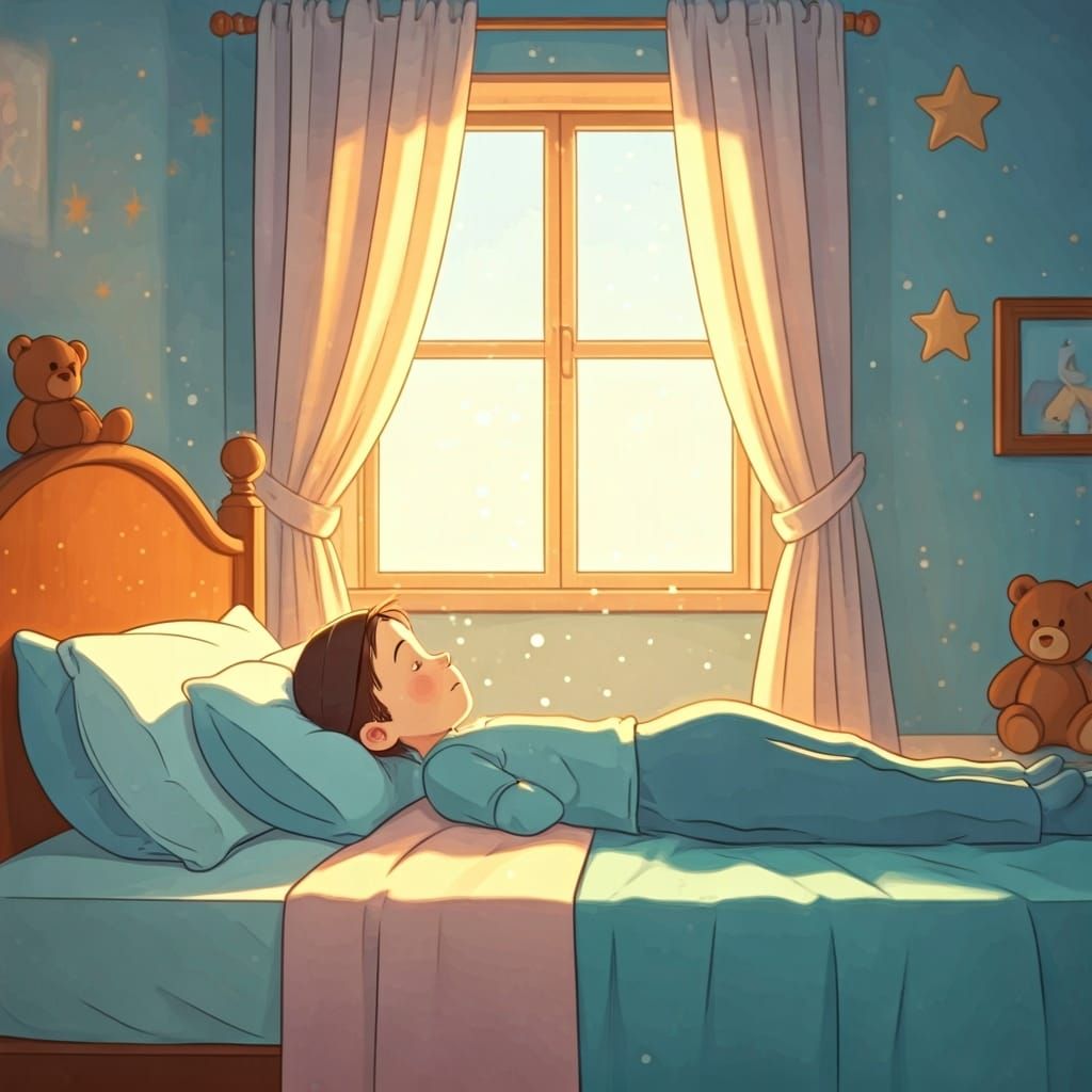 Hasidic Child in Bed, 2D Cartoon Animation
