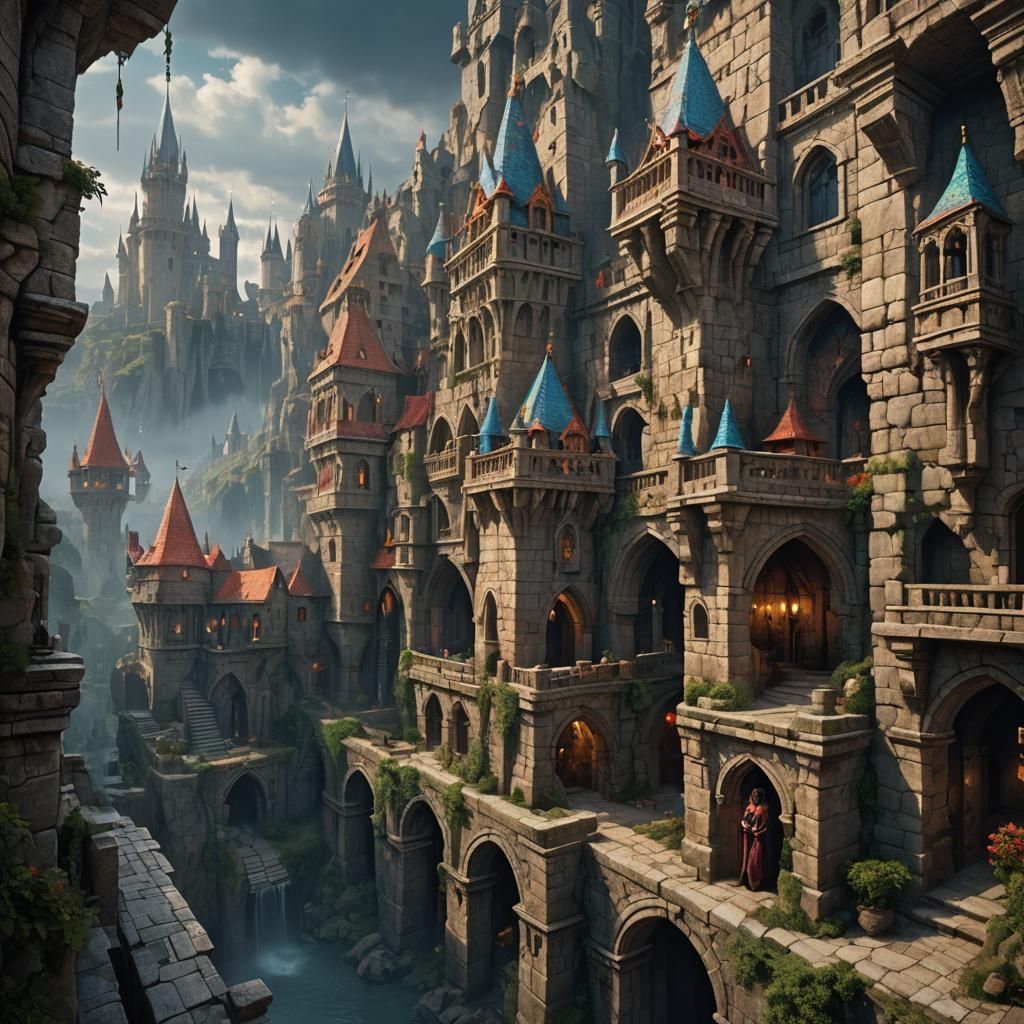 Fantastical Lords and Merchants in Stone Walls