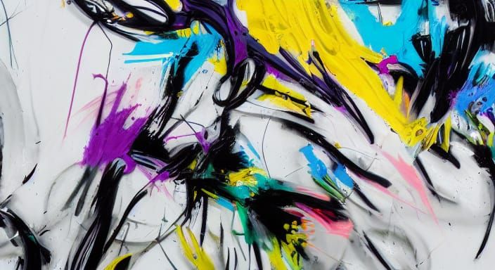 Abstract Graffiti Art in Futura Style