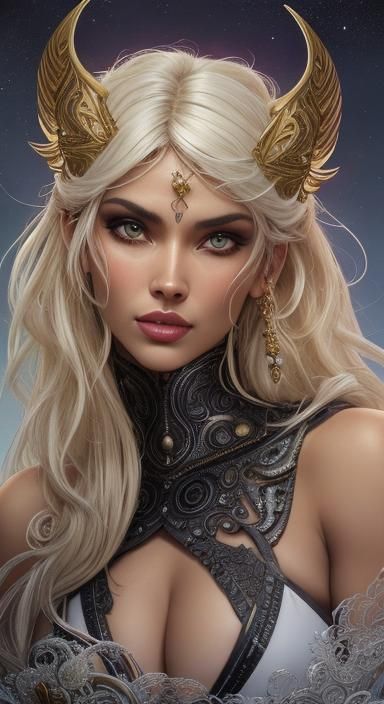 Neon Beach Babe Pinup in Underground Comix Style