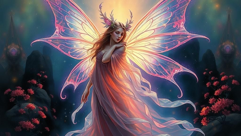 Ethereal Fairy in a Mystical Realm, Comic Book Art