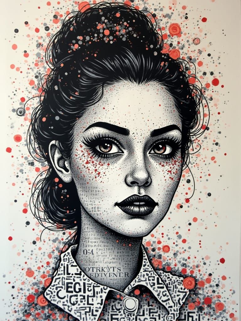 Typographic Portrait - Electric Typewriter