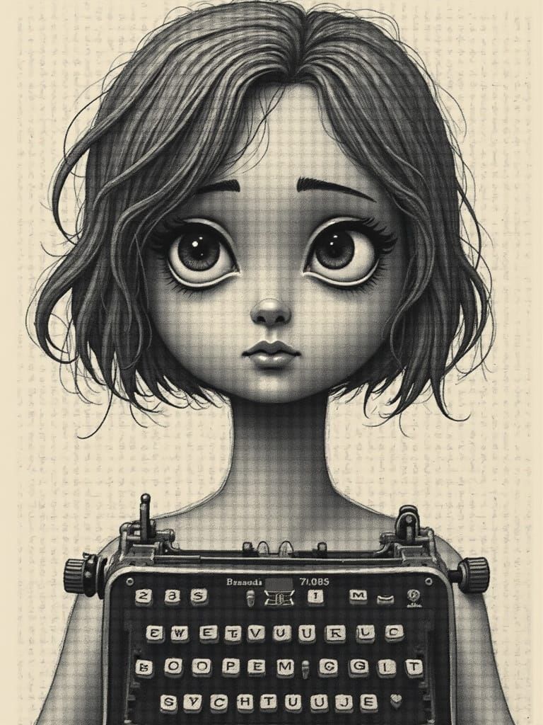 Typographic Portrait - Electric Typewriter