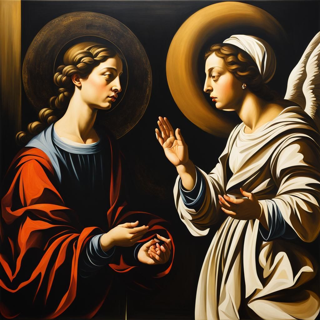 Annunciation in the Style of Caravaggio