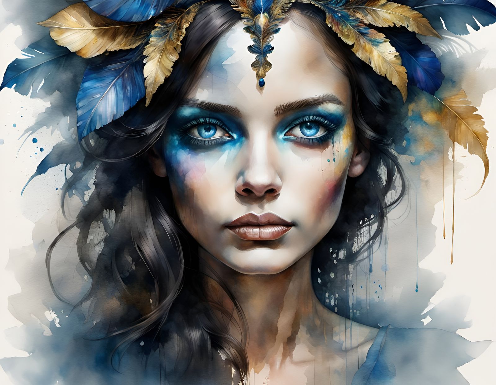 Creole Beauty in Mardi Gras Double Exposure