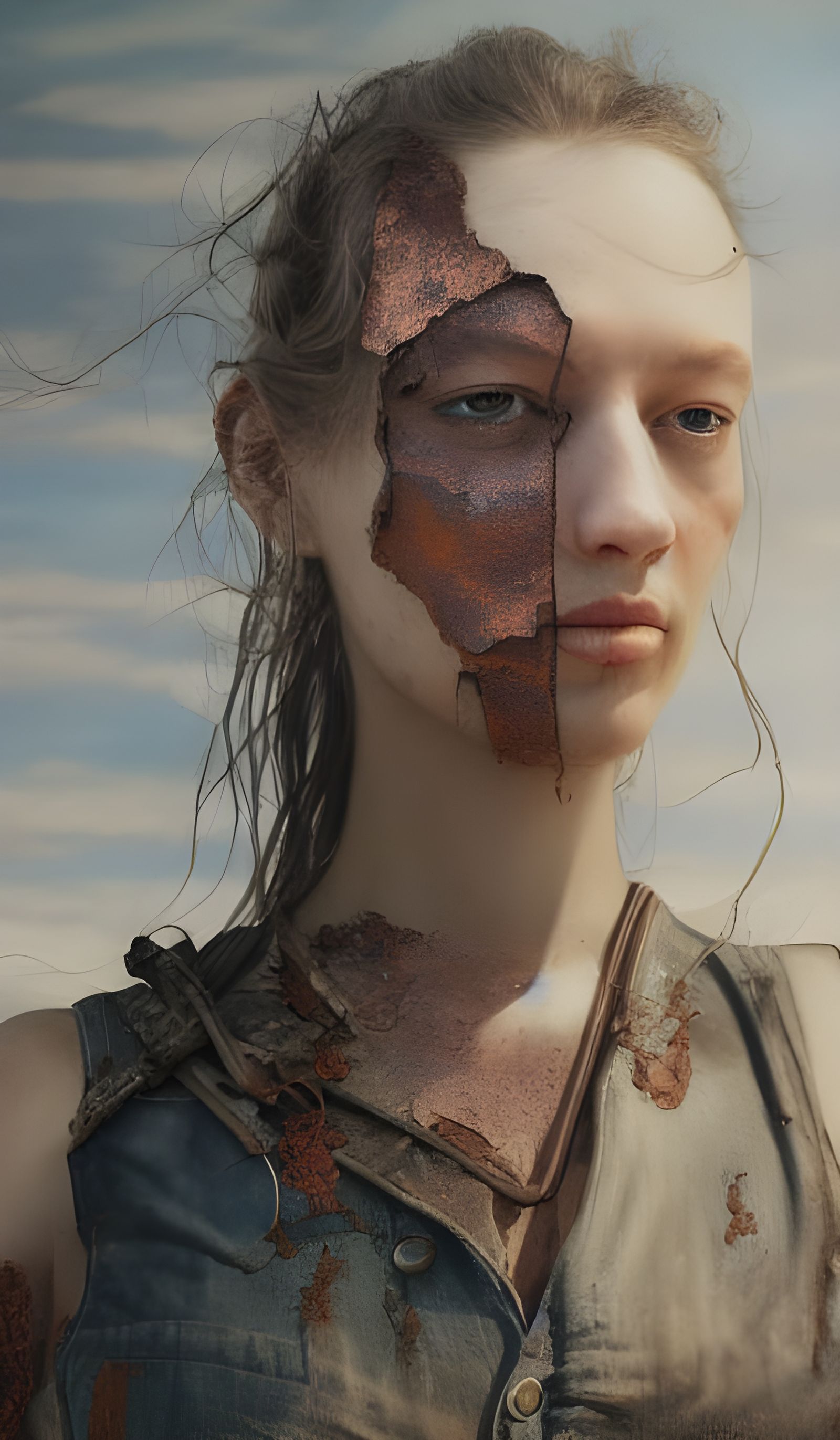 Post-Apocalyptic Girl Portrait in Digital Illustration