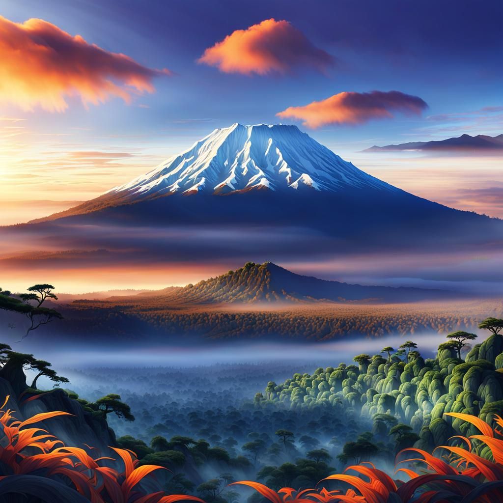 Majestic Sunrise on Snow-Capped Kilimanjaro