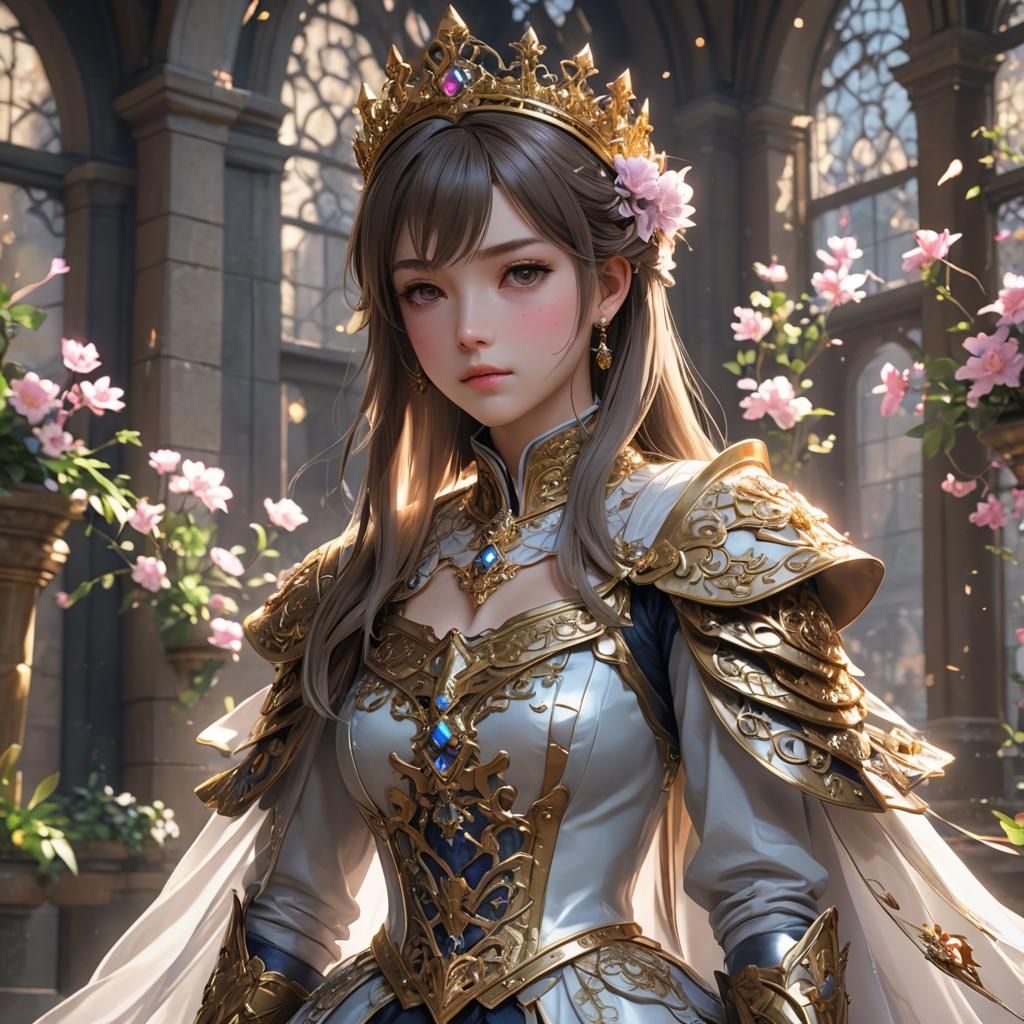 Anime Style Princess in Detailed 3D Art