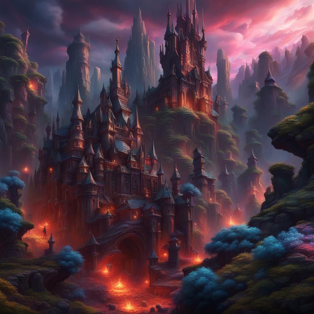 Colorful Paint Splat Design in Detailed Matte Painting