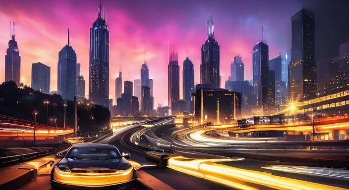 <lora:Light cosmic aurora:1.0> A futuristic, sleek, concept ...