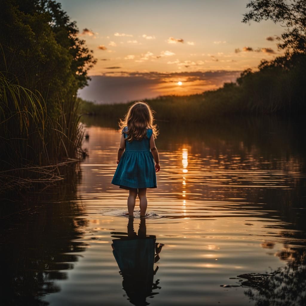 Figure at Water's Edge: Longing and Introspection