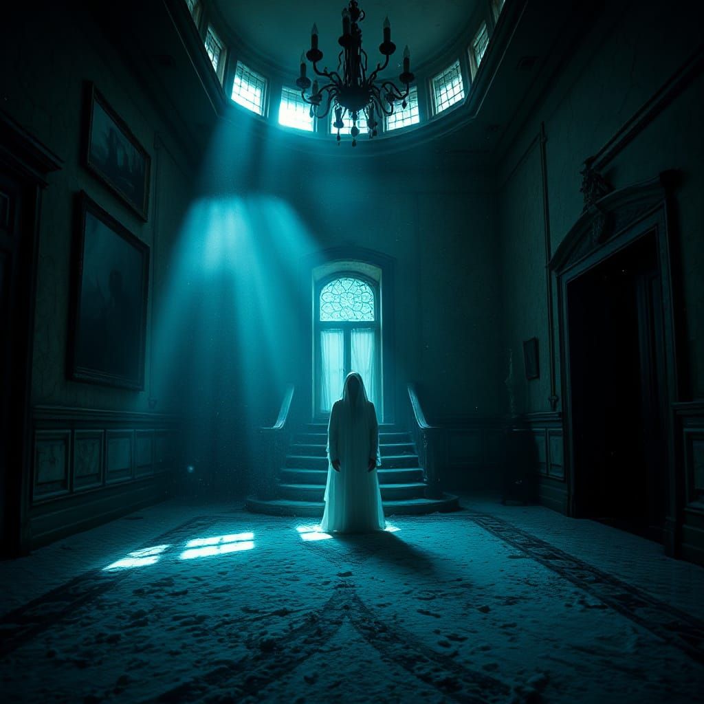 Ethereal Spirit in Abandoned Mansion