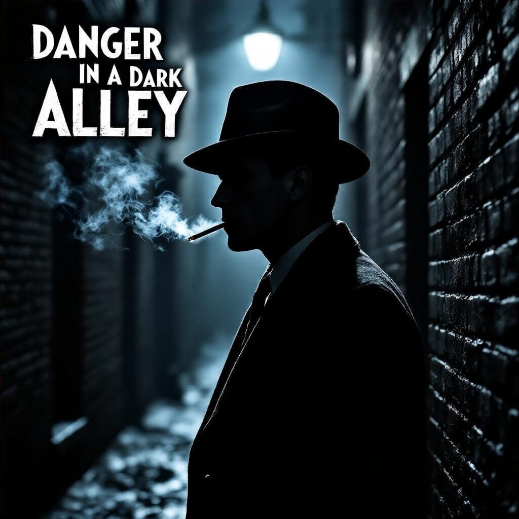 Film Noir Image: Danger in a Dark Alley