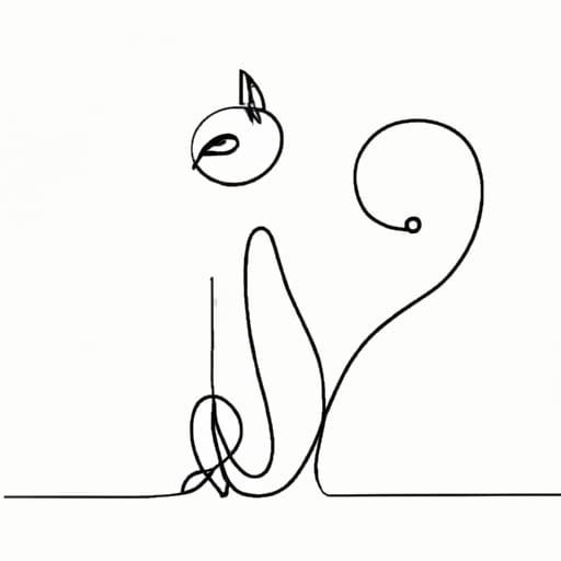 Minimalist Cat Silhouette in Picasso Style