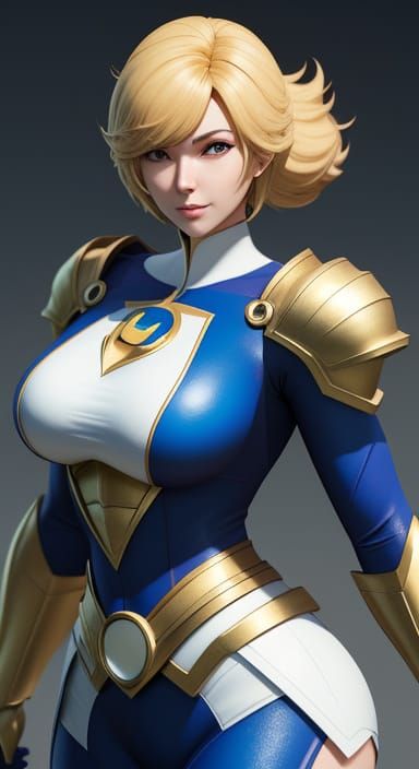 Anime-Inspired Power Girl Concept Art