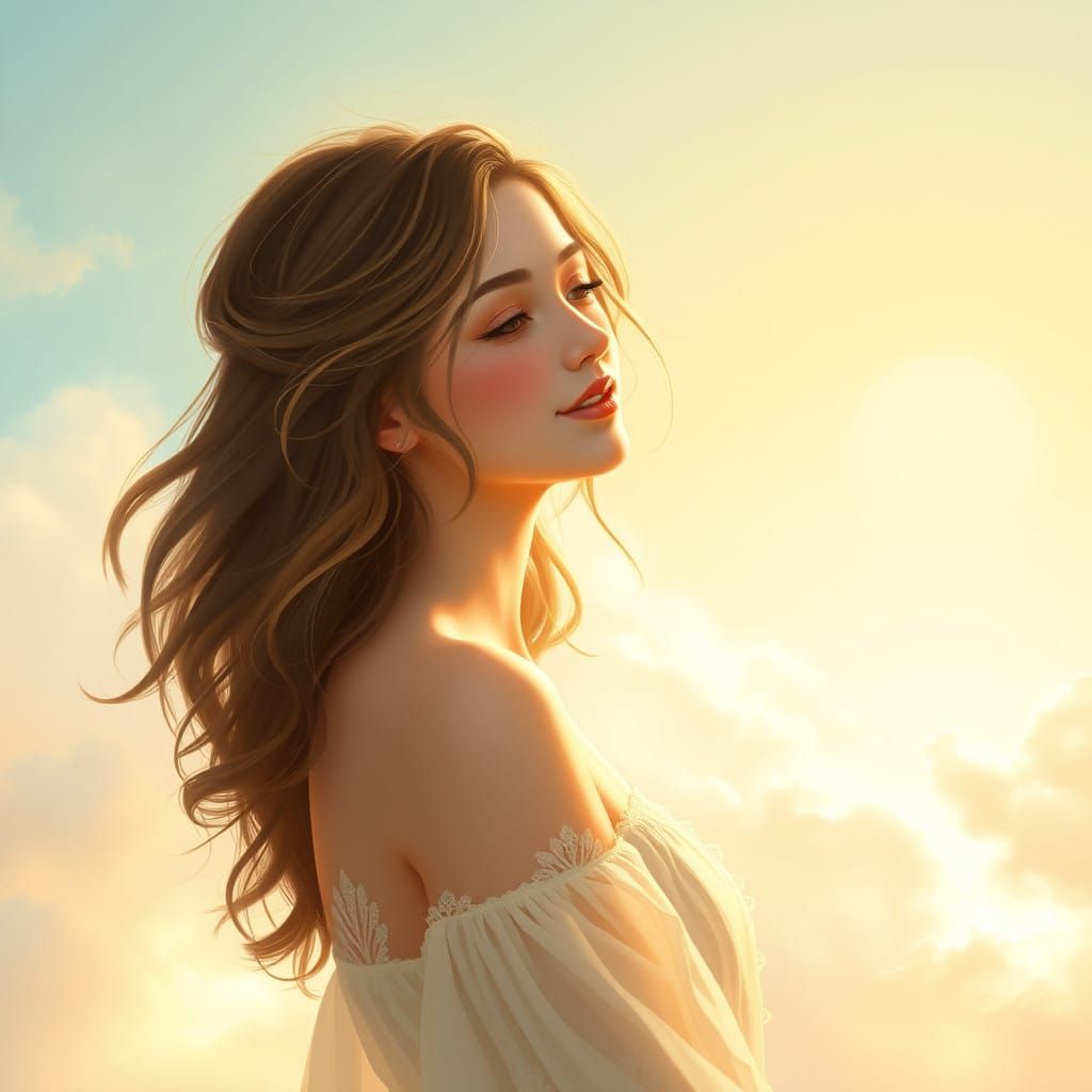 Ethereal Goddess Embracing Serenity