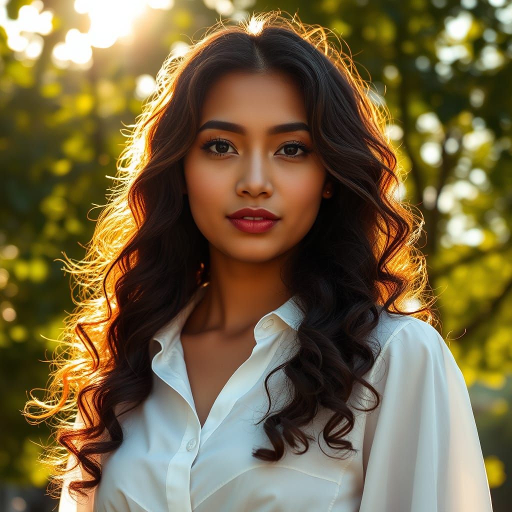 Stunning Filipina Model in Warm Golden Light