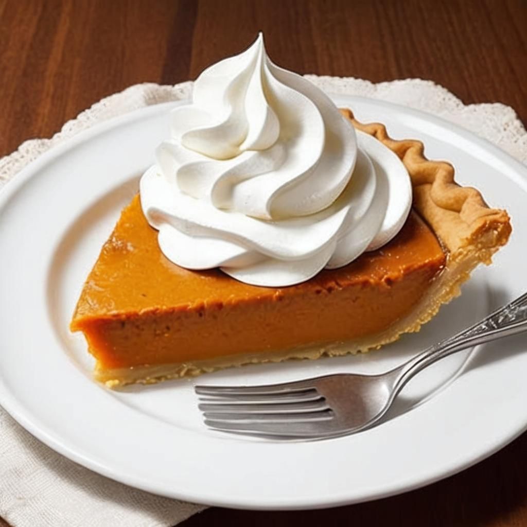 Delicious Sweet Potato Pie with Whipped Cream
