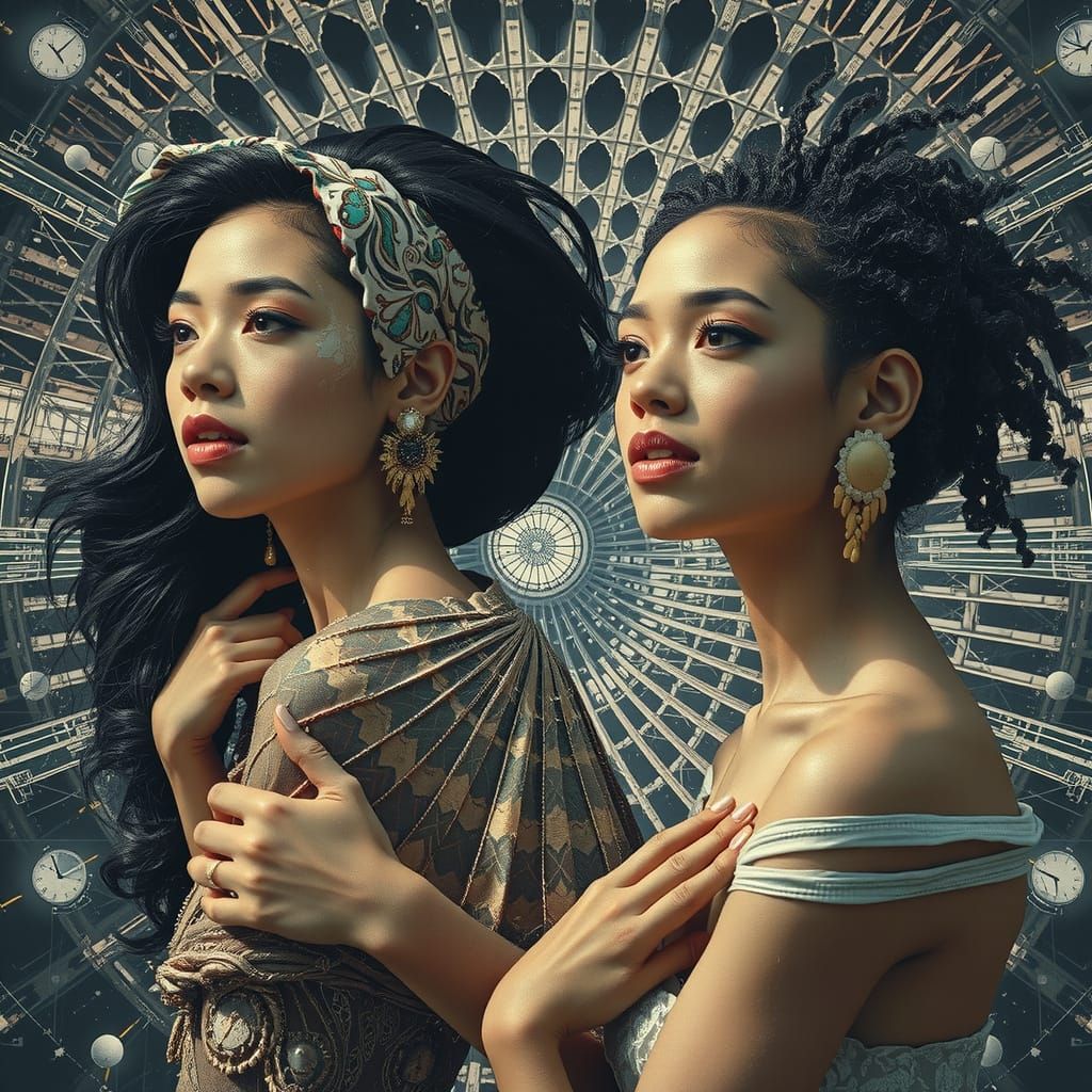 Surreal Optical Illusions with Black Women in 16K