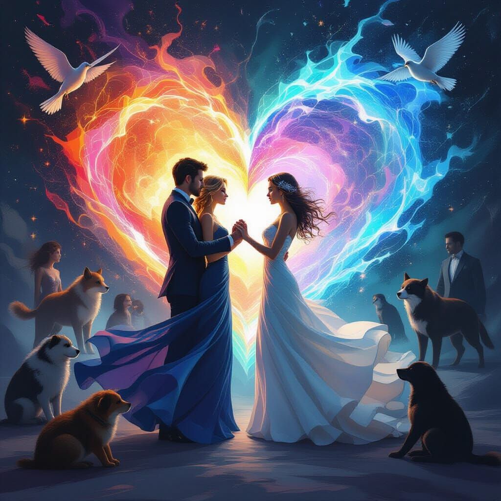 Holographic Heart Embrace in Existential Arena