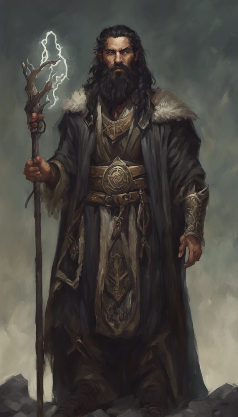 Evil Druid Portrait in Dark Fantasy Style