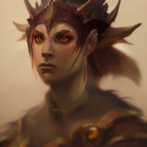 Dragonfolk Warrior Portrait in D&D Style