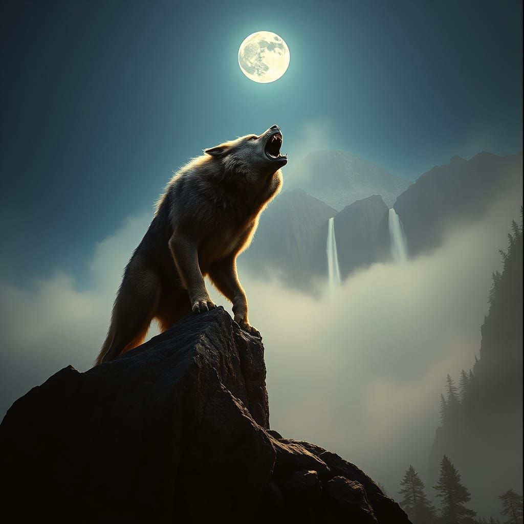 Moonlit Werewolf Defies the Night