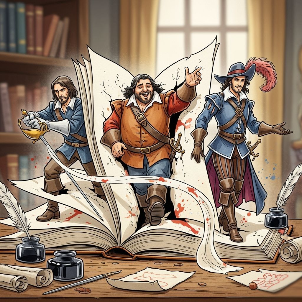 Three Musketeers Emerge From Storybook Page