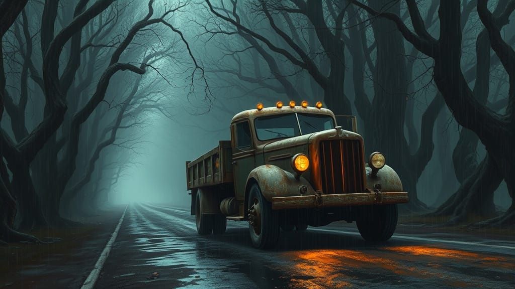 Haunting Truck Lurches Down Mysterious Road