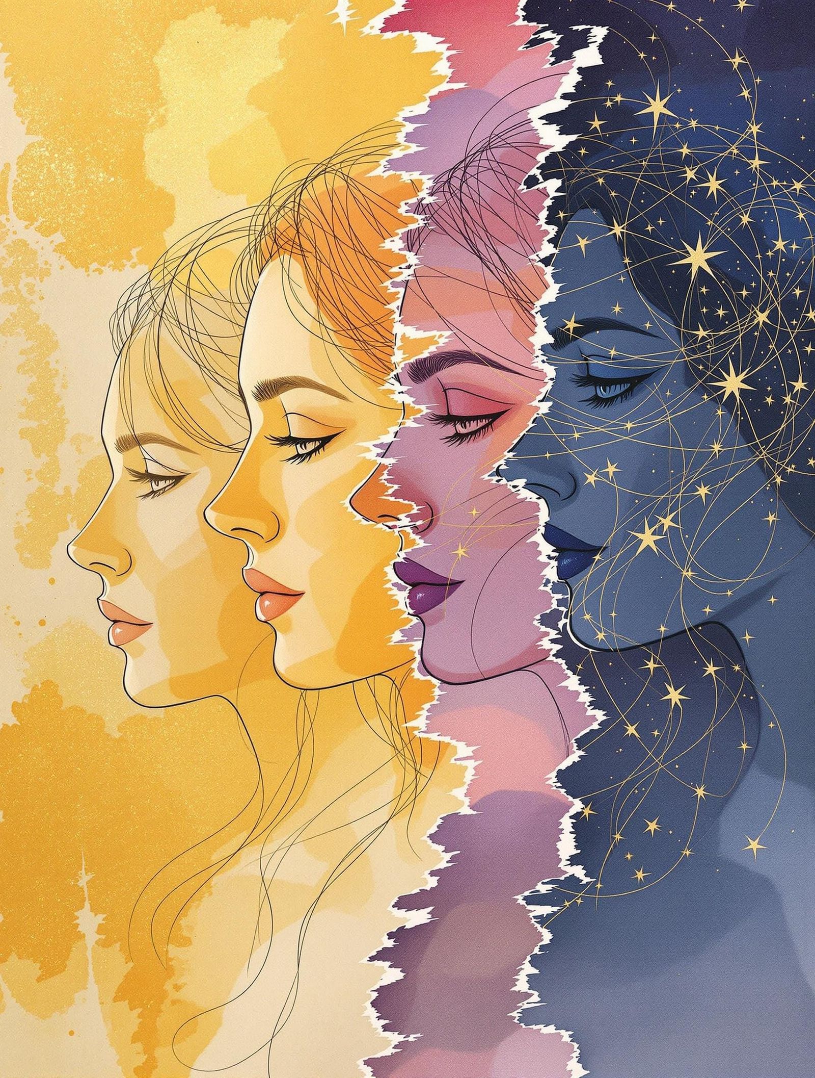 Norwegian Woman Across Time Captured in Dreamlike, Metallic...