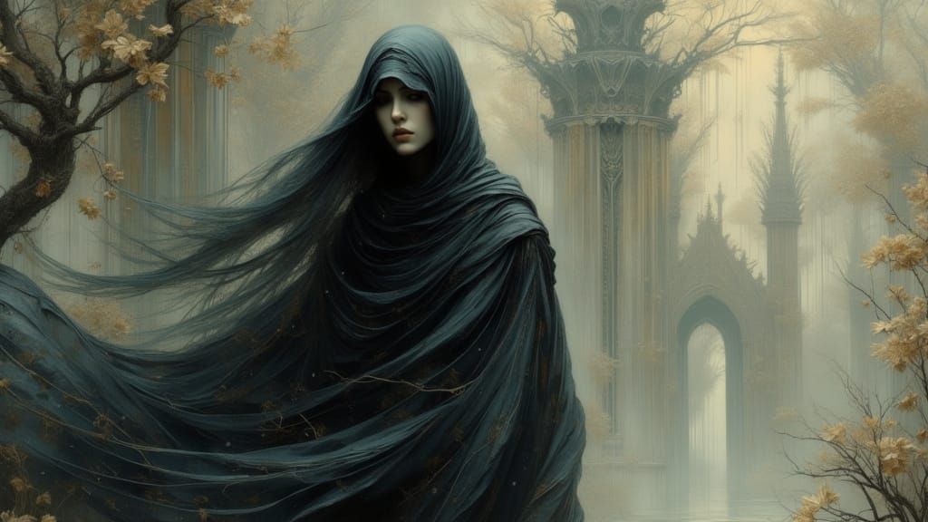 Mysterious Portrait: Head and Shoulders in Dynamic Lighting