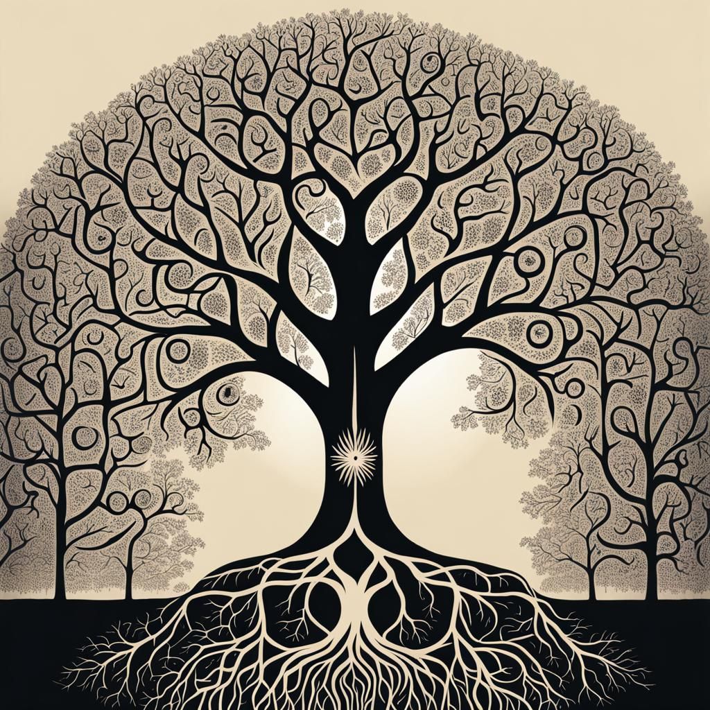 Conceptual Tree Illustrating Growth and Identity