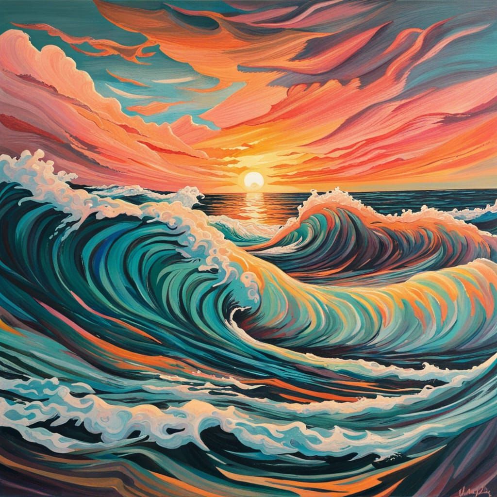 Sunset Waves