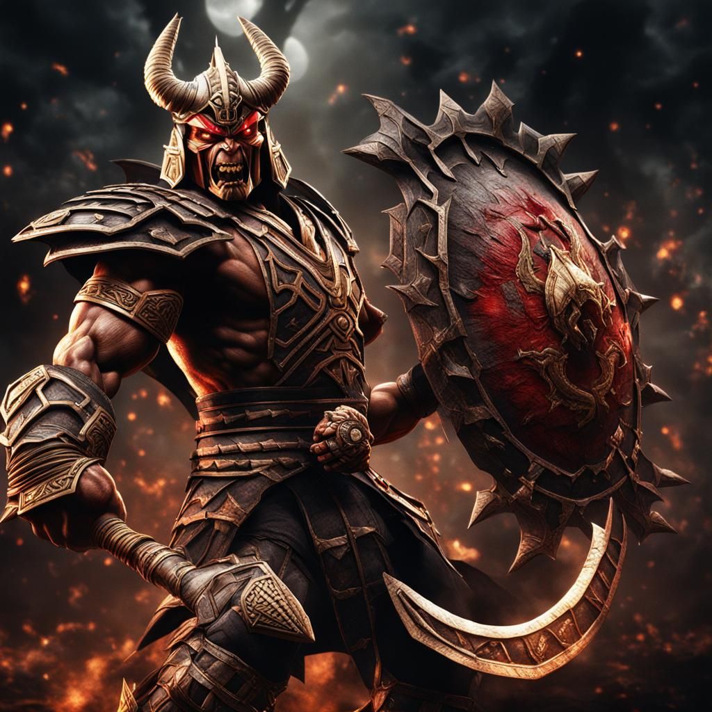 Hyperrealistic Shao Kahn from Mortal Kombat