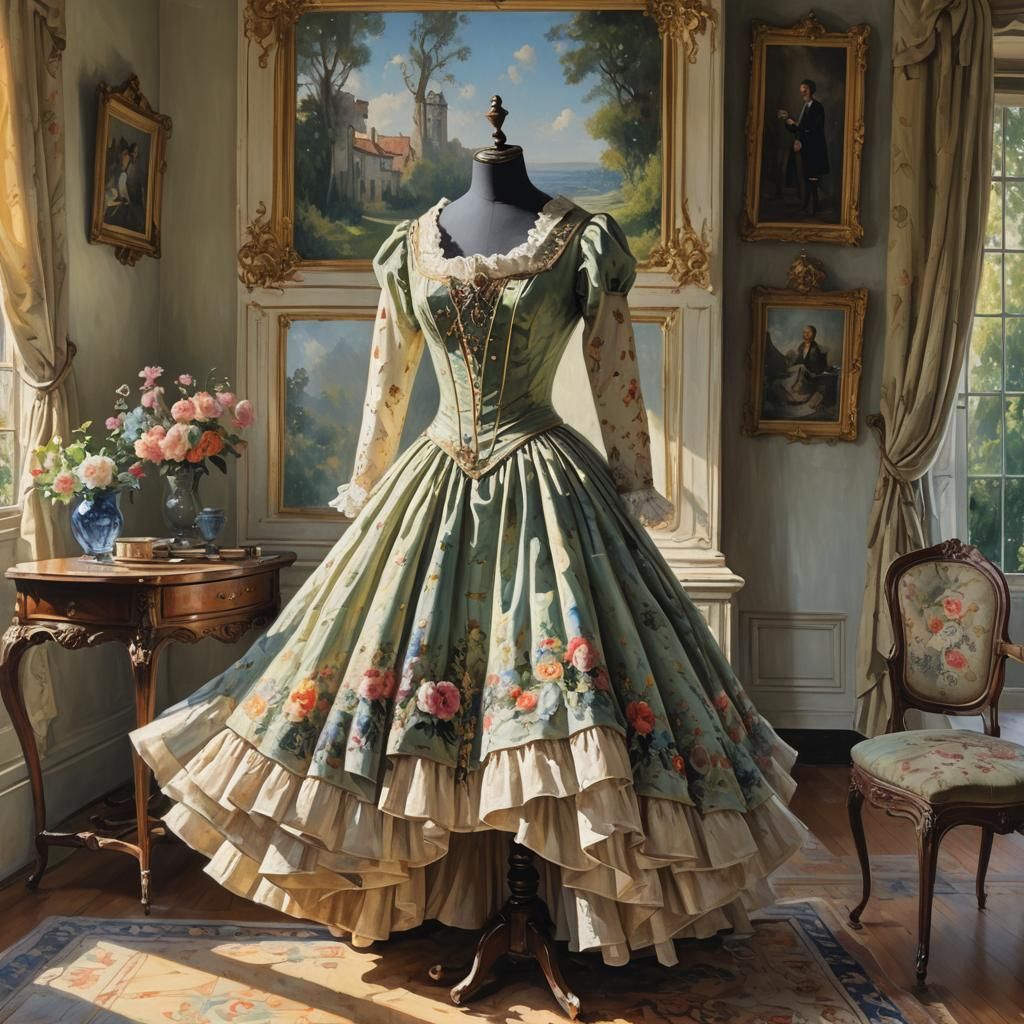 Elegant Dress Design in Morning Light