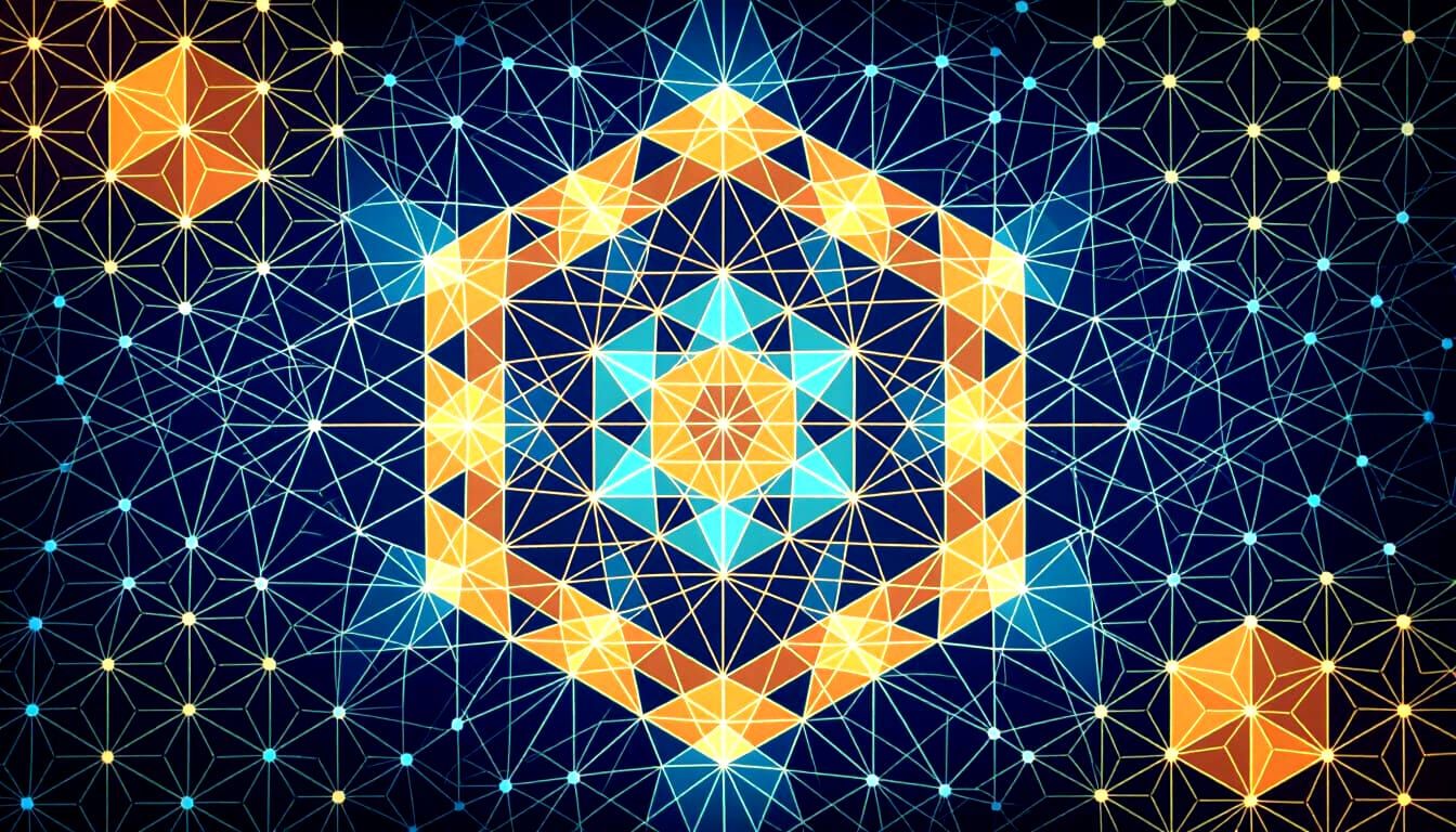 Scintillating Hexagon Abstract Design