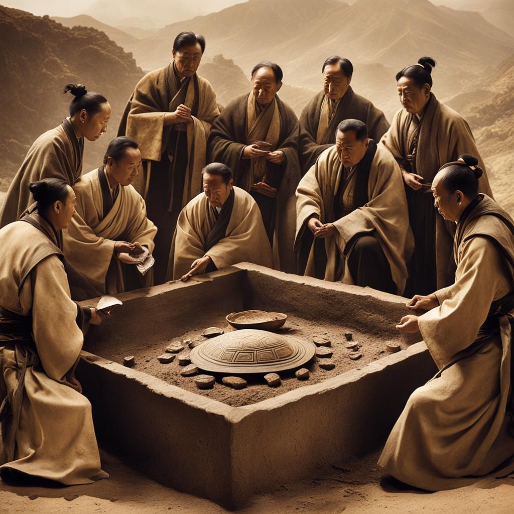 Shang Dynasty Oracle Bone Ritual (more info in description)