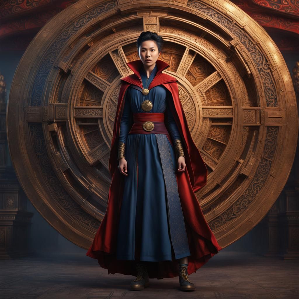 Hyperrealistic Asian Woman as Doctor Strange