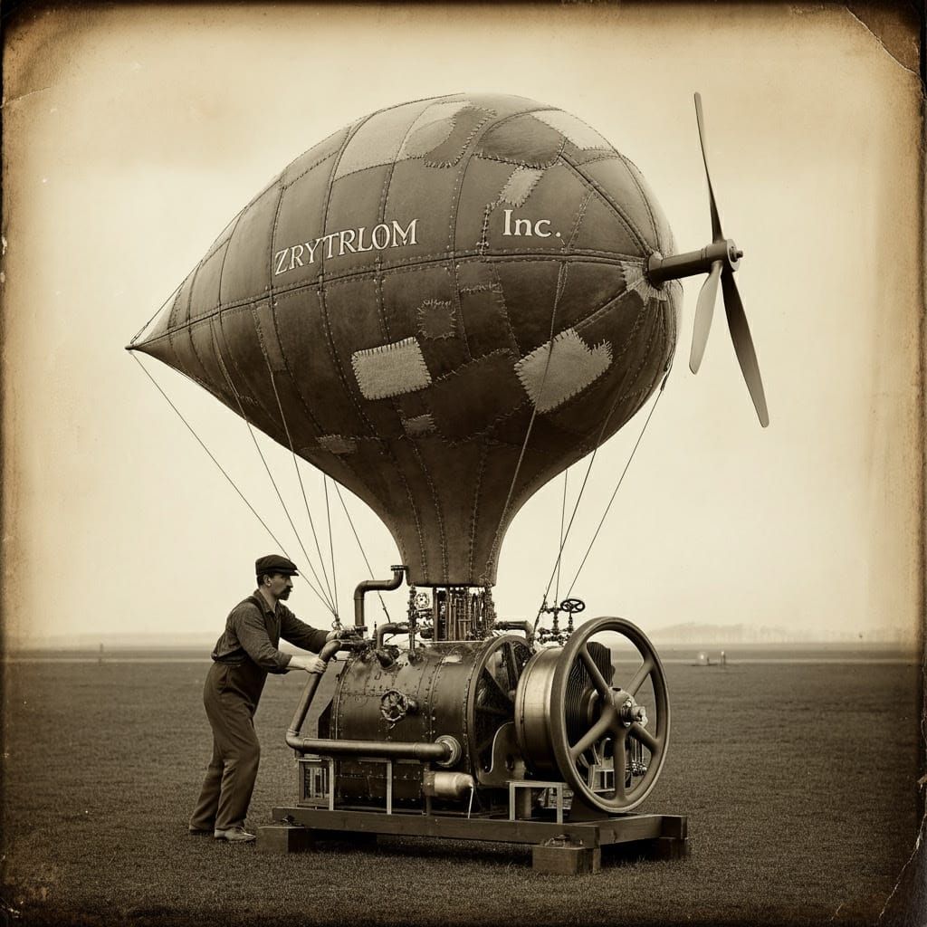 The Zrytrlom Inc. "ZRYTRLOM", a fully grounded dirigible, was truly an answer in search of a question!