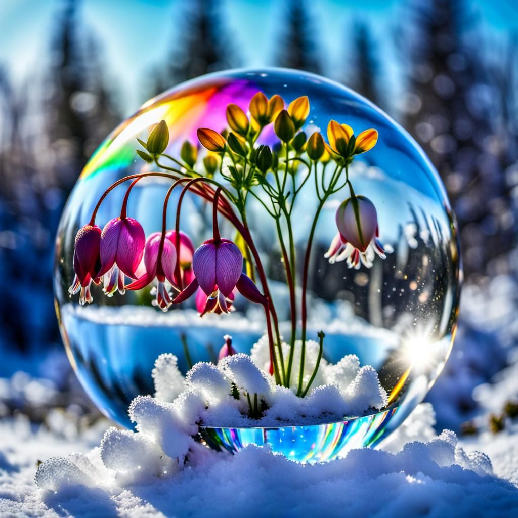 Flowers in a crystal ball!