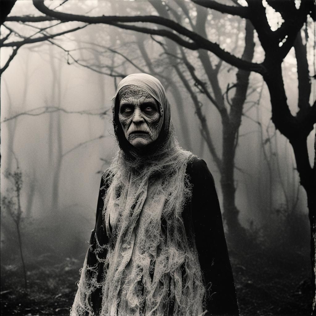 High Contrast Portrait in Classic Horror Style