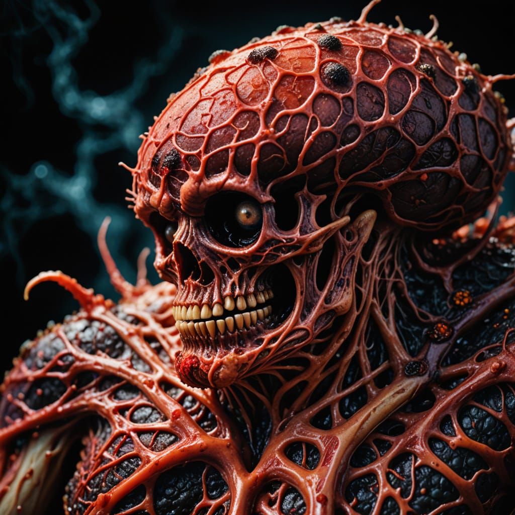 Grotesque Fungal Infection: A Body Horror Close-Up