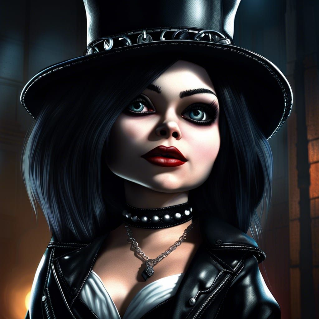 Gothic Illustration of Tiffany From Bride of Chucky