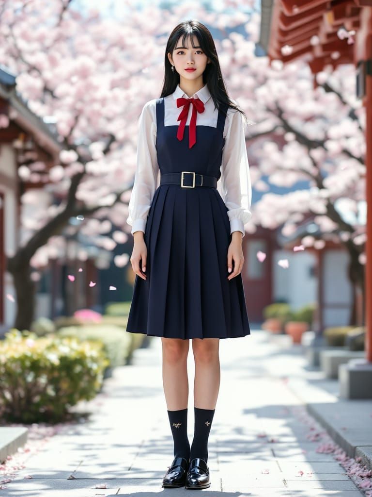 Japanese School Uniform Jumper Skirt Portrait