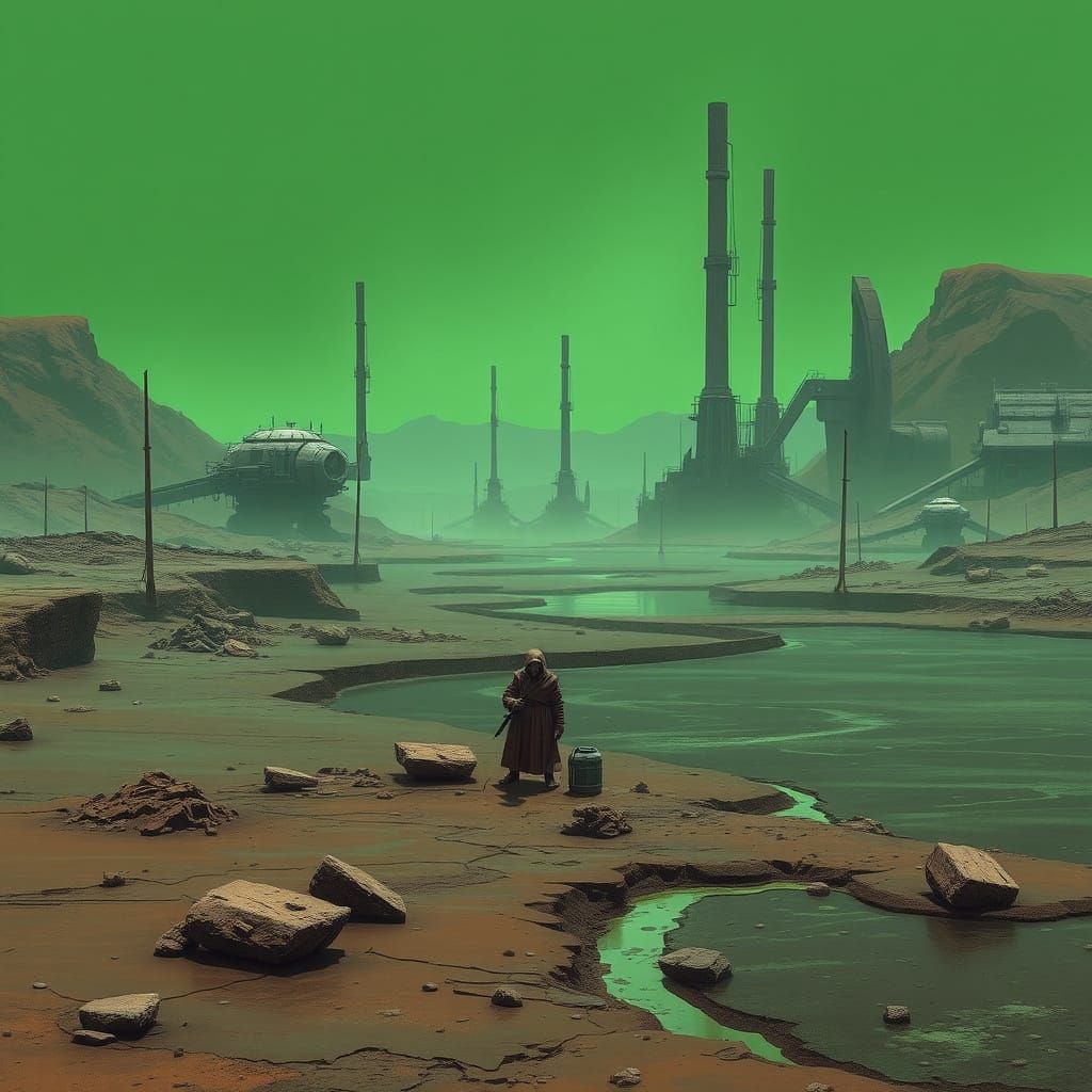 Abandoned Geonosian Scientist on Ebon Sea Shore in Cyberpunk...