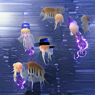 AI Generated Jellyfish Mafia Concept