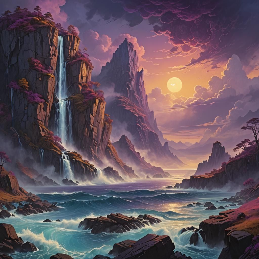 Fantasy Landscape with Floating Mountains in Unreal Engine 5...